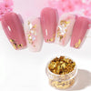 10 PCS K Gold Tin Foil Nail Decoration Nail Polish Adhesive Sticker(05 Champagne Gold)