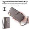 For Samsung Galaxy S25+ 5G Sheep Texture Cross-body Zipper Wallet Leather Phone Case(Grey)