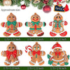6pcs /Set Gingerbread Man Christmas Decorations Pendants PVC Hanging Christmas Tree Ornaments Scene Arrangement Props