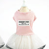 Breathable Pink Striped Dog Skirt, XS - Summer Pet Clothes