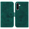 For Samsung Galaxy A36 5G / A56 5G Butterfly Rose Embossed Leather Phone Case(Green)