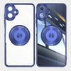 For Samsung Galaxy A06 4G 360 Holder MagSafe Acrylic Hybrid TPU Phone Case(Blue)