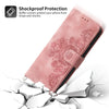 For Samsung Galaxy A36 Skin Feel Flowers Embossed Wallet Leather Phone Case(Pink)