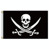60x90cm Bar Haunted House Pirate Skeleton Flag Halloween Hanging Cloth, Style: Bald Knife And Fork