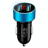 JMG-C016A 5V 3.1A Car Dual USB Charger with LED Display(Blue)