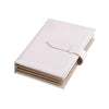Portable PU Leather Storage Box Necklace Jewelry Display Box Organizer(White)