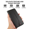 For Samsung Galaxy S21+ ABEEL Delicate Texture Splicing RFID Leather Phone Case(Black)