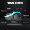 Hysnox HY-02 Bluetooth 5.0 Motorcycle Helmet Headset 2000M 6 Riders Intercom Headset (Blue)