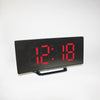 6507 Curved Big Screen Electronic Clock LED Mirror Mute Alarm Clock(Red)