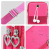 HAWEEL Mini Crossbody Vertical Zipper Pouch Phone Case Bag(Rose Red)