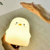 Penguin Silicone Pat Night Light Children Bedside Atmosphere Lamp(White)