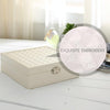 Wooden Jewelry Box Necklace Ring Storage Organizer Large Jewel Cabinet Gift Case(White)