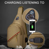 Oxford Cloth Leisure Single Shoulder Crossbody Bag Outdoor Chest Bag for Men(Desert Digital)