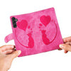 For Samsung Galaxy A26 5G Pen Heart Cat Embossed Leather Phone Case(Pink)