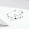 S925 Sterling Silver Ring Platinum Plated Open Ring