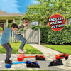 Pedal Catapult Launch Aerodynamic Car Parent-child Outdoor Competitive Racing, Color: Red + Blue Car
