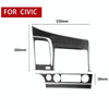 3 in 1 Car Carbon Fiber Central Control Navigation Panel Decorative Sticker for Honda Civic 8th Generation 2006-2011, Left Drive