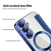 For Samsung Galaxy A56 5G Shield MagSafe RFID Anti-theft Rhombus Leather Phone Case(Dark Blue)