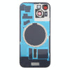 iPhone 15 Back Cover with Camera Lens Cover, MagSafe, Blue