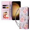 For Samsung Galaxy S25+ 5G Bronzing Painting RFID Leather Phone Case(Pastoral Rose)