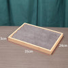 Bamboo Wood Jewelry Display Pallet Jewelry Storage Display Tray, Style: 24 Grid Tray