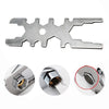 H-Type Multifunctional Socket Bathroom Install Faucet Wrench(Silver)
