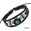European and American Hand-knitted Beaded Retro DIY Bracelet Taurus Constellation Leather Punk Fashion Bracelet