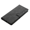 For Samsung Galaxy S24 FE 5G Triangles Embossed Leather Phone Case(Black)