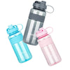 MINGXIA MXCP05 Plastic Water Cup With Straw Outdoor Portable Sports Kettle, Colour: Gray 2000ml