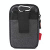 For 5.5-6.5 inch Mobile Phones Universal Canvas Waist Bag with Shoulder Strap & Earphone Jack(Black)