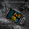 KT71 1.96 inch HD Square Screen Rugged Smart Watch Supports Bluetooth Calls/Sleep Monitoring/Blood Oxygen Monitoring(Black + Silver)