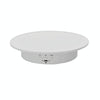 20cm USB Electric Rotating Turntable Display Stand Video Shooting Props Turntable for Photography, Load: 8kg(White Base White Velvet)