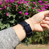 Washable Nylon Canvas Watchband, Band Width:18mm(Dark Blue with Black Ring Buckle)