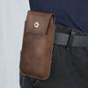 Mobile Phone Leather Waist Bag Holster Pouch XL 7.2 Inch Brown