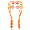 Manual Cervical Massager Home Multi-Function Shoulder And Neck Massage Roller, Shape: Strengthen Magnetic Therapy Orange