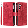 For Samsung Galaxy A36 Multi-Card Totem Zipper Leather Phone Case(Red)