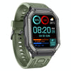 KR06 Waterproof Pedometer Sport Smart Watch, Support Heart Rate / Blood Pressure Monitoring / BT Calling (Camouflage Green)