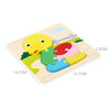 4 PCS / Sets Of Children Early Education Three-Dimensional Wooden Animal Puzzle Toys(Elephant + Hippo + Whale + Ocean Fish)