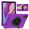 For Xiaomi Redmi Pad Pro 12.1 Rotatable Holder Silicone Hybrid PC Tablet Case with Shoulder Strap(Purple)
