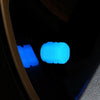 4pcs / Set Luminous Tire Valve Cap Electric Motorcycle Vacuum Tire Valve Cover, Style: Split Effect(Blue)