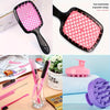 12pcs /Set Hair Combing Brush Set Convenient Styling Comb, Color: Pink With Mesh Comb
