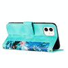 For iPhone 11 Floral Pattern Leather Phone Case with Lanyard(Green)