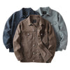 Autumn Winter Retro Denim Jacket Loose Work Jacket, Size: M(Coffee)