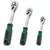 TUOSEN Quick-release Socket Wrench Curved Handle Ratchet Spanner, Size:M
