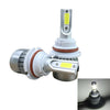 2pcs 9004 18W 1800LM 6000K Waterproof IP68 Car Auto LED Headlight with 2 COB LED Lamps, DC 9-36V(White Light)