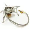 S187 Outdoor Portable Mini Stainless Steel Camping Stove Windproof Gas Stove (Silver)