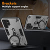 For Samsung Galaxy S25 Ultra 5G Metal Ring 360 Degree Rotating Holder PC Hybrid TPU Phone Case(Silver Grey)