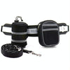 Reflective Dog Running Belt with Lead & Bags (Black)