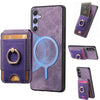 For Samsung Galaxy A82 5G Retro Splitable Magnetic Stand Card Bag Leather Phone Case(Purple)