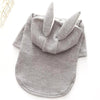 Grey Rabbit Ear Pet Sweatshirt, XL (Dog & Cat)